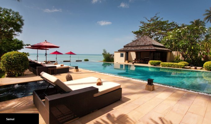 Thailande Beachfront Villa Vacation Rentals in Koh Samui with private pool & Staff