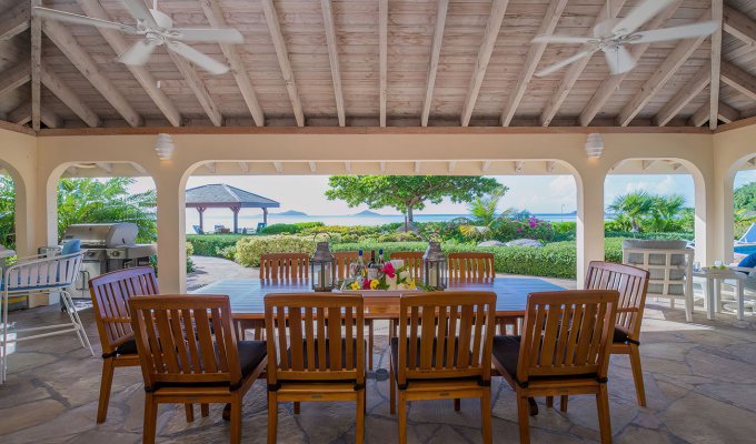BVI Virgin Gorda beachfront Villa Vacation rental Mahoe Bay beach