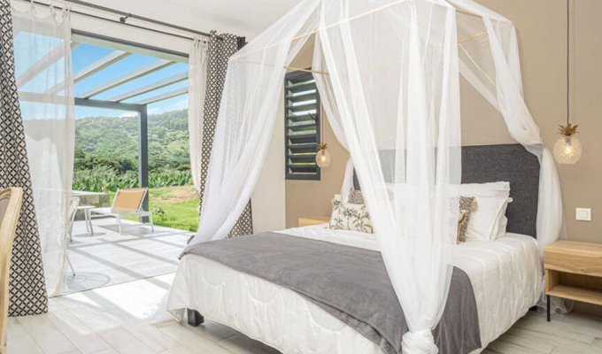 Martinique countryside view villa private pool and close to the beach