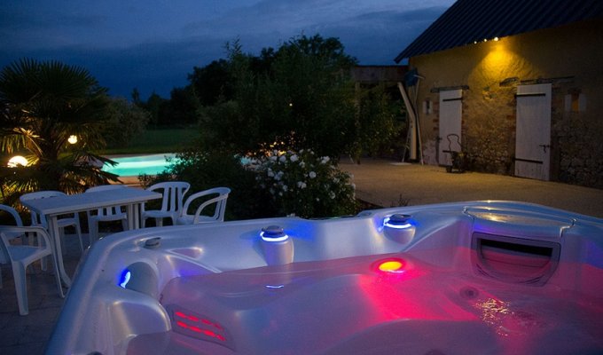 Pays de la Loire Holiday Home Rental Saumur for group with heated pool, jacuzzi and sauna