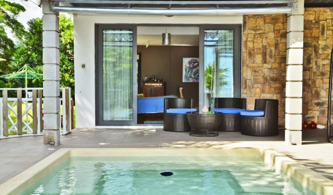 Mauritius Beachfront Villa rental in Riambel with private pool and staff