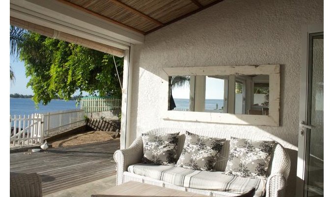 Mauritius Beachfront Villa rental Tamarin with staff