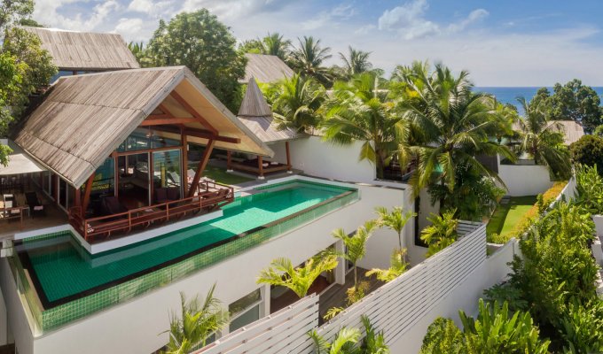 Thailand Villa Vacation rentals Phuket Surin Beach 8 mins walking  with Chef & Staff