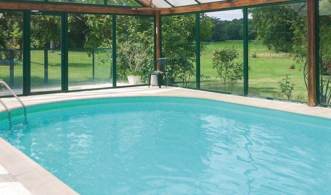  Pays de la Loire Holiday Home Rental Angers with 2 swimming pools available on the grounds of a castle