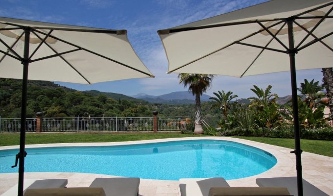 Pool and countryside view