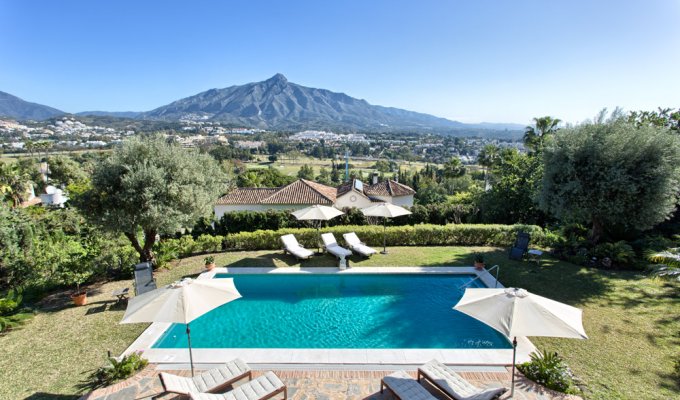 Pool and countryside view