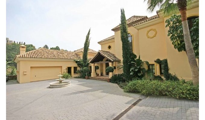 Main entrance and garage