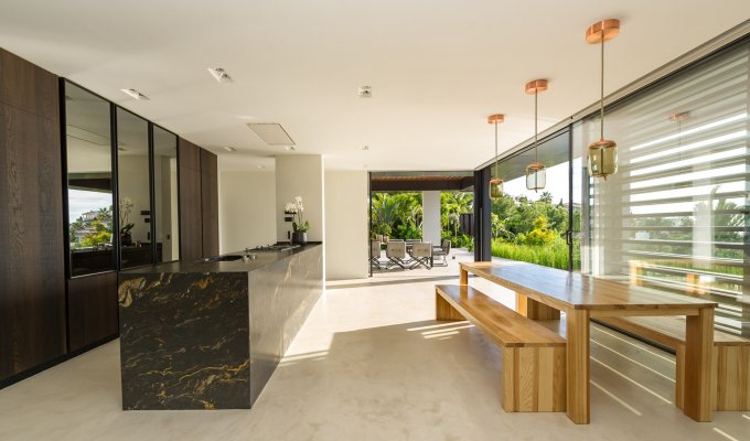 Kitchen of Italian marble