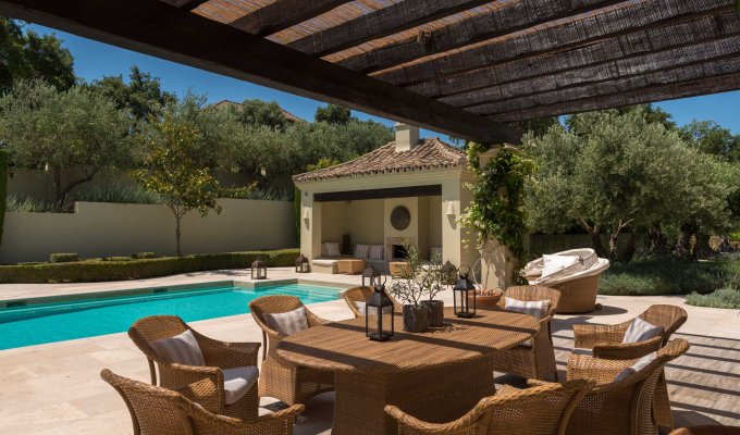 Pergola and dining space