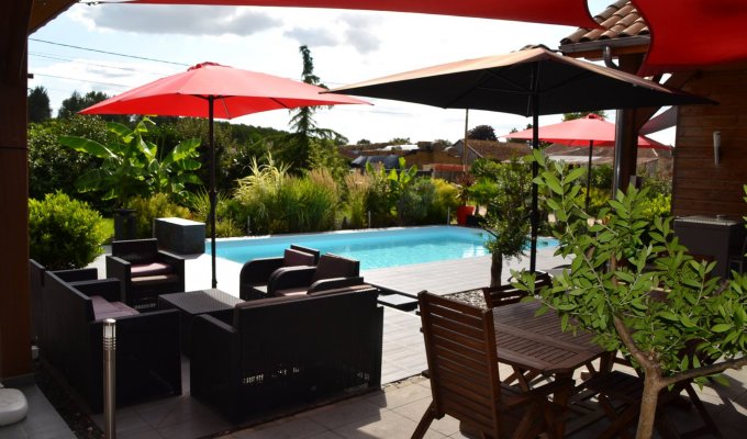  Champagne holiday cottage rental 5* with heated pool near Lacs Foret d Orient