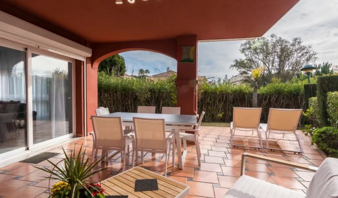 Large covered terrace