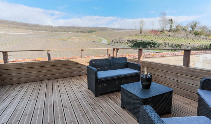 Champagne cottage rental in vineyard, ideal for family or friends stay