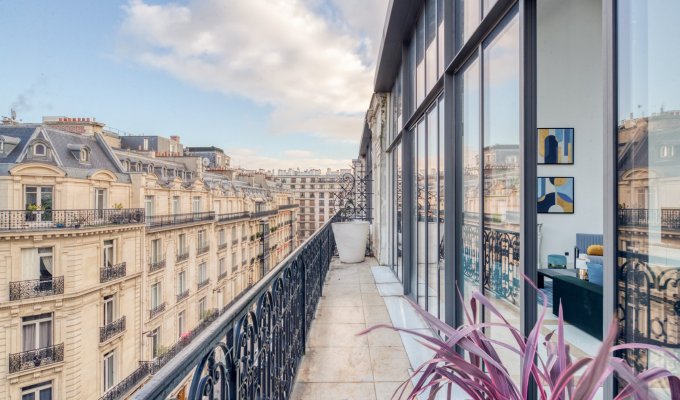 Paris Champs Elysees Luxury Apartment Rental Penthouse with Eiffel Tower view