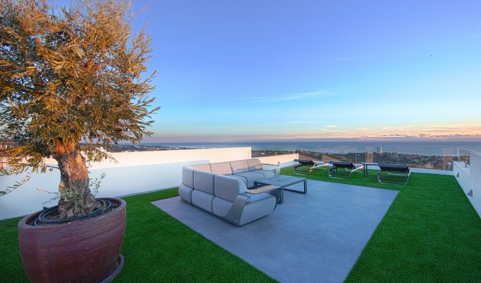 Relaxing terrace with sea views