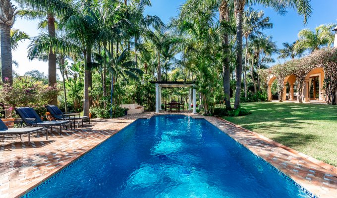 Swimming pool in a large estate