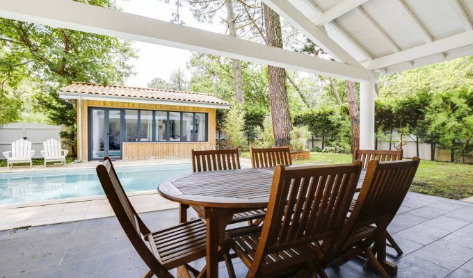 Pyla Arcachon villa rental heated pool