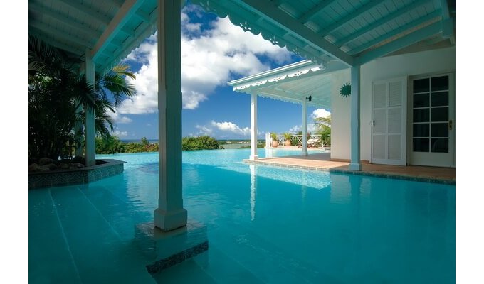 St Martin Terres Basses Villa rentals with private pool close to the Long Bay beach