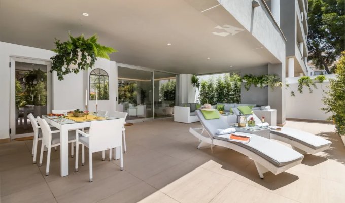 Large private covered terrace
