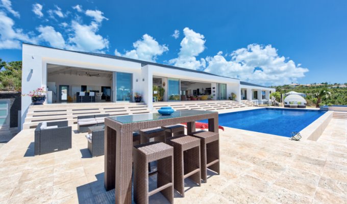 St Martin Terres Basses Villa rentals with private pool & tennis court