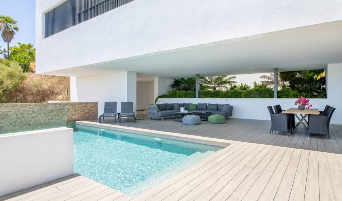 Private pool with privacy with panoramic sea view