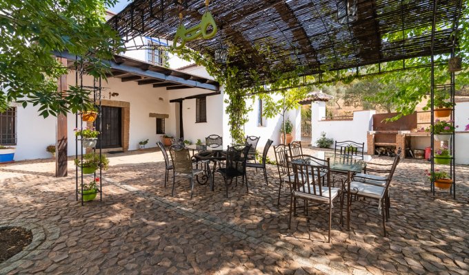 Shaded terrace for 18 guests