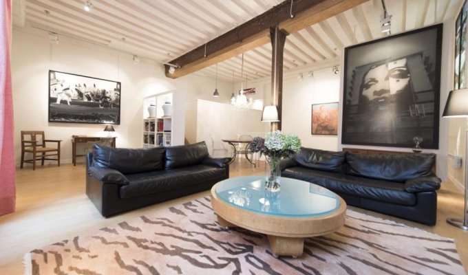 Paris Le Marais Luxury Apartment Rental with private terrace