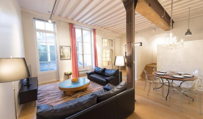 Paris Le Marais Luxury Apartment Rental with private terrace