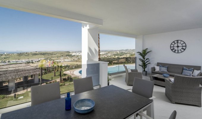 Terrace with outdoor sofas