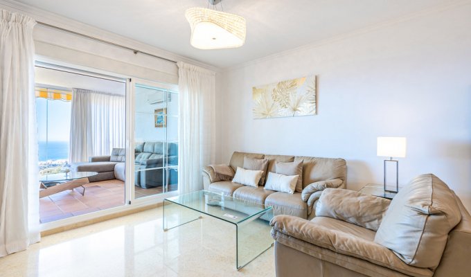 Living room facing the sea