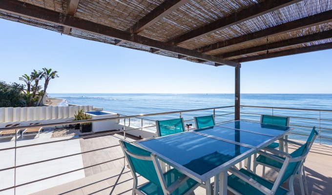 Shaded dining terrace