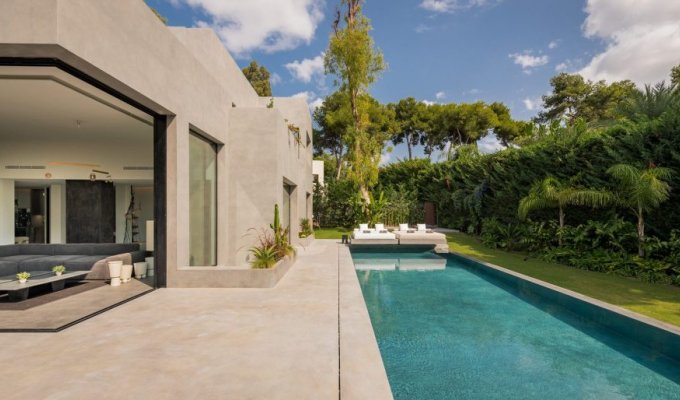 Private pool surrounding the villa