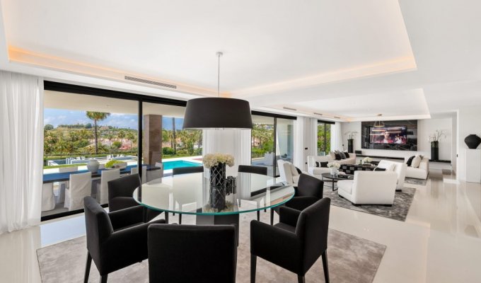 Dining room open to living room