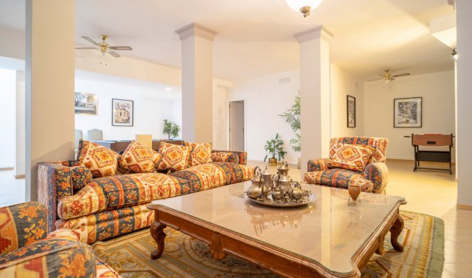 Living room with fireplace