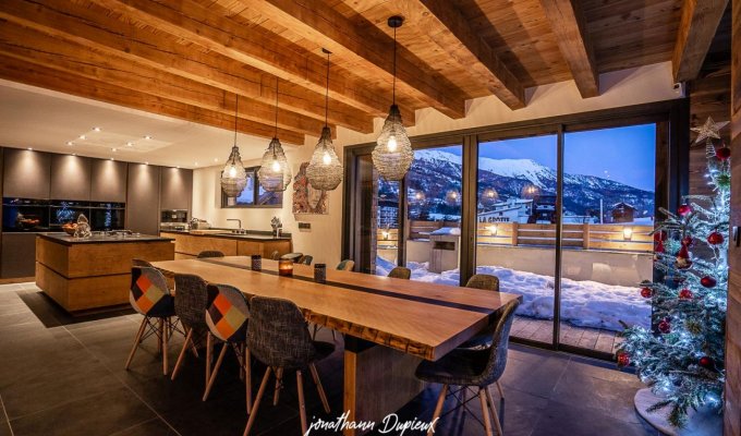 Serre Chevalier Luxury Chalet Rental near the slopes with spa, sauna, hammam and concierge service