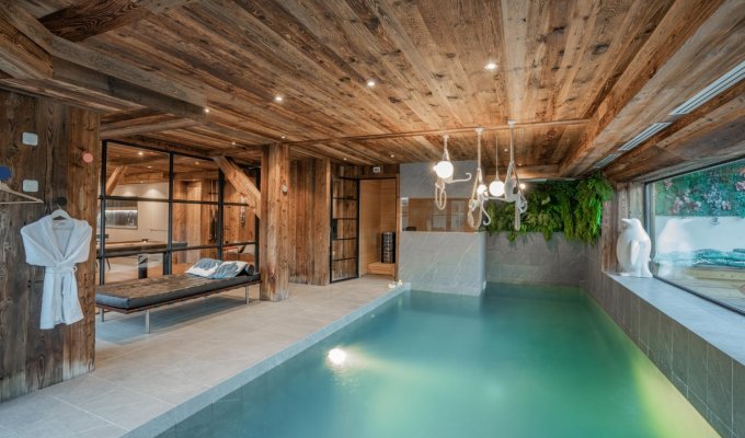 Serre Chevalier Luxury Chalet Rental Pool sauna jacuzzi and concierge services Southern Alps