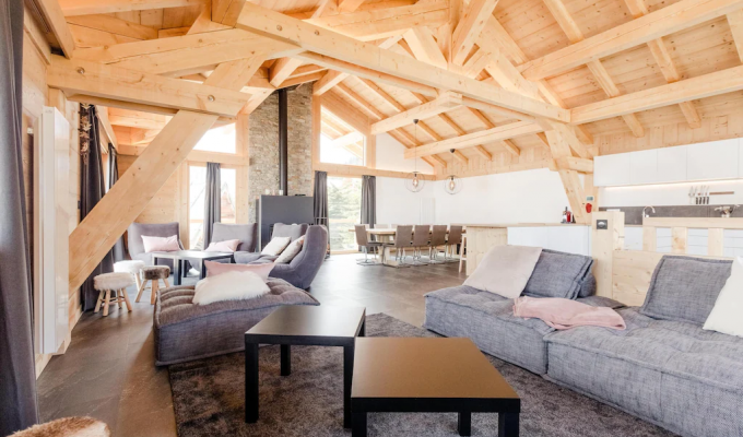 Luxury Chalet Rental Montgenèvre Foot of the slopes Southern Alps sauna