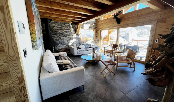 Luxury Chalet Rental Montgenèvre Foot of the slopes Southern Alps spa sauna