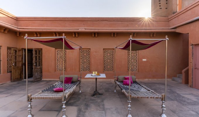 Rajasthan Jaipur luxury villa in royal style with private pool, staff, breakfast and housekeeping