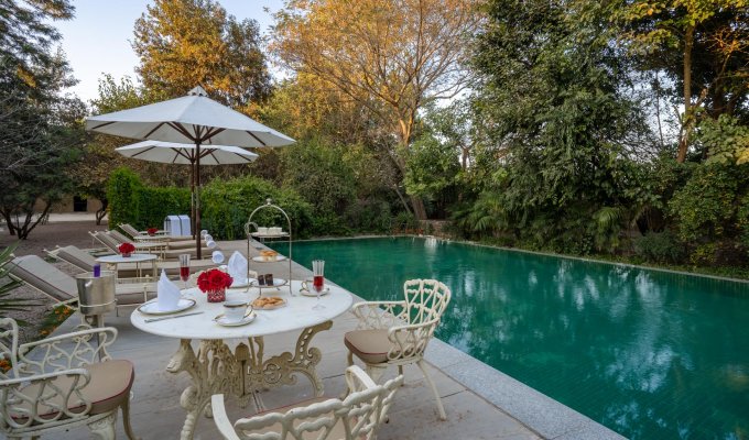 Rajasthan Jaipur luxury villa in royal style with private pool, staff, breakfast and housekeeping