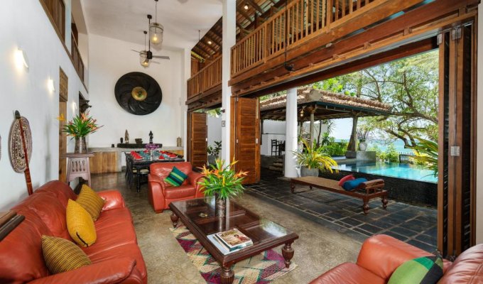  Sri Lanka Vacation Rental Villa in Galle with private pool and staff included on the beach