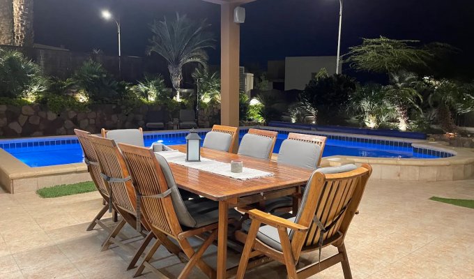 Eilat Israel Rental Villa private heated pool sea view