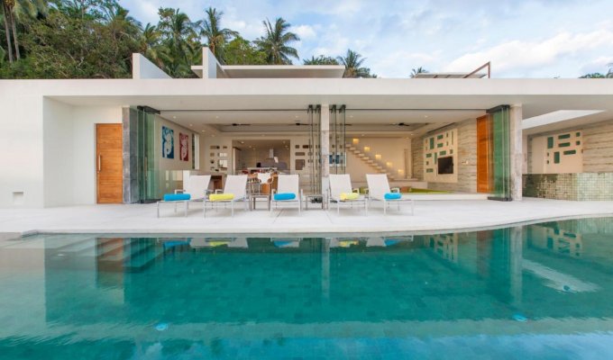 Thailand Koh Samui Beachfront Luxury Villa Vacation Rentals with private pool overlooking the ocean