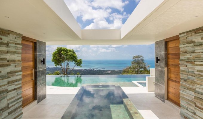 Thailand Koh Samui Beachfront Luxury Villa Vacation Rentals private pool overlooking the ocean