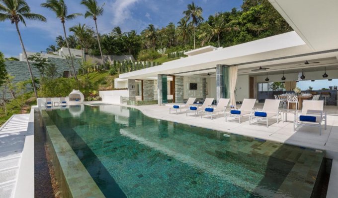 Thailand Koh Samui Beachfront Luxury Villa Vacation Rentals private pool overlooking the ocean