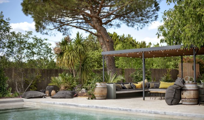 Languedoc villa holiday rentals Montpellier private pool and jacuzzi