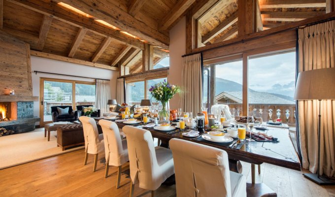 Verbier luxury ski chalet rental Pool Chef Chauffeur Concierge
