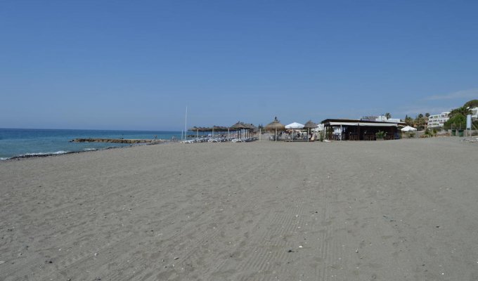 Beach front of the villa