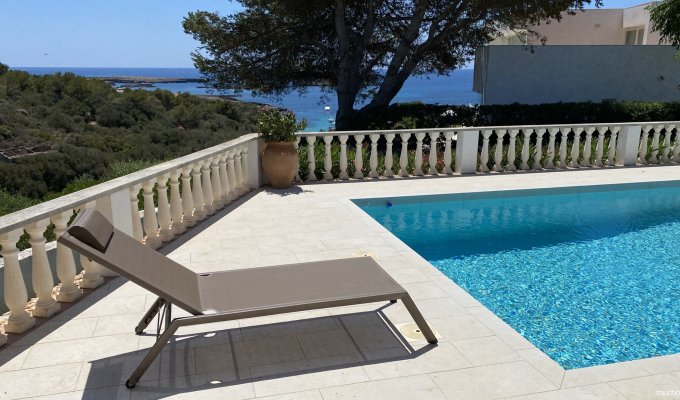 Balearic island luxury Villa rental Menorca Binisafuller 8 pers private pool sea view