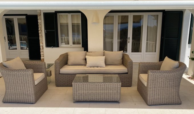 Balearic island luxury Villa rental Menorca Binisafuller 8 pers private pool sea view