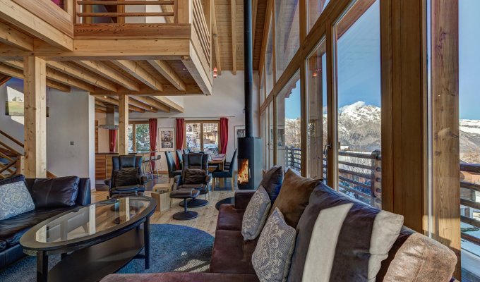 Tzoumaz  luxury ski chalet rental with jacuzzi